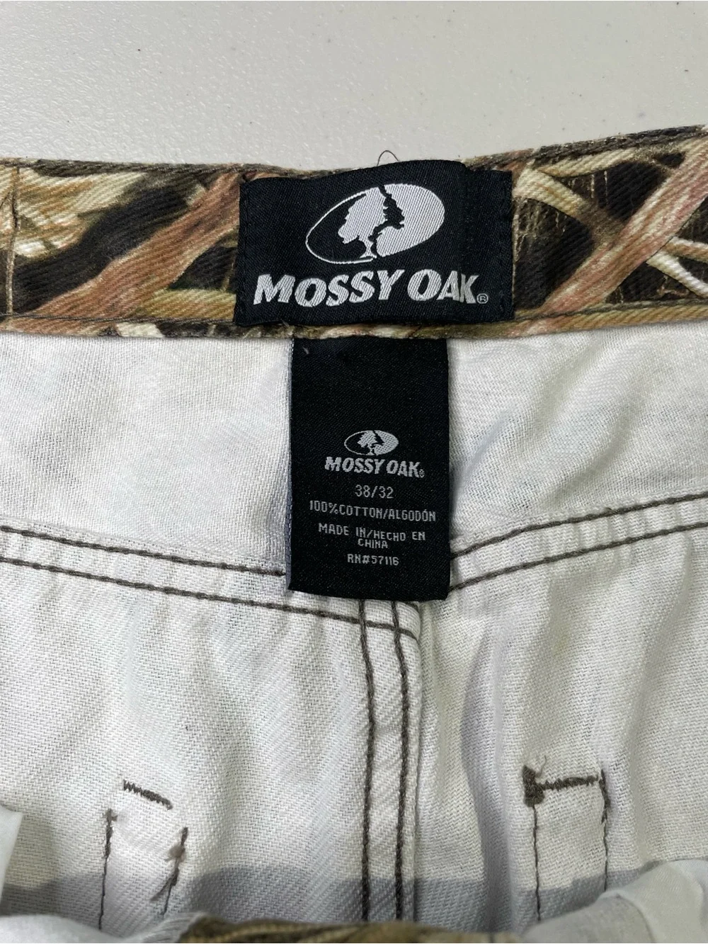 Men’s 38/32 Mossy Oak Shadow Grass Blades Camouflage Hunting Pants EUC